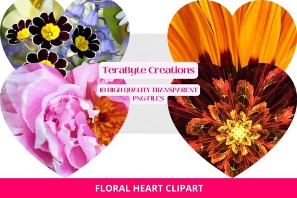 Bringing Projects to Life with a Floral Heart Clipart Set