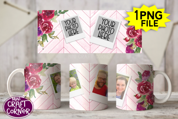 Create Personalized Valentine's Day Gifts with a Floral Photo Mug Template
