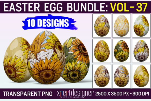 Evaluating Easter Egg Bundle Floral Vol - 37 for Print-on-Demand Design