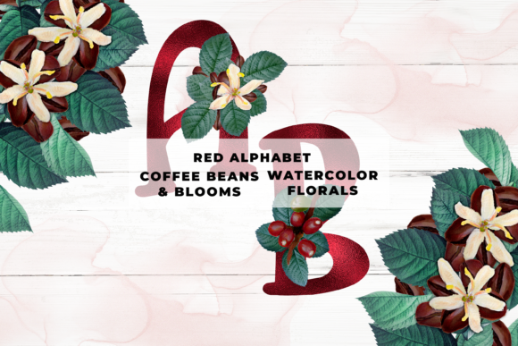 Red Coffee Floral Alphabet: A Versatile Tool for Modern Creators