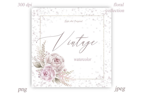 The Artful Elegance of the Dusty Rose Vintage Floral Frame
