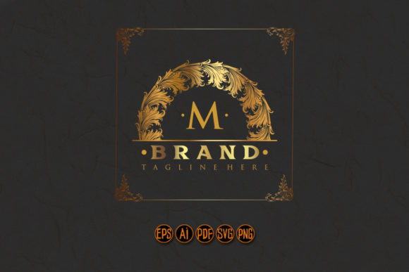 The Gold Ring Logo: A Floral and Ornate Design Asset