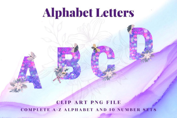The Purple Bokeh Floral Alphabet Sublimation: A Designer's Dream Set