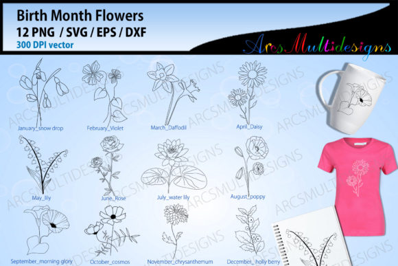 Unlock Creative Expression with a Birth Month Floral SVG Bundle