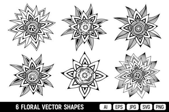 Vector Flowers, Floral Shapes: A Toolkit for Modern Creatives